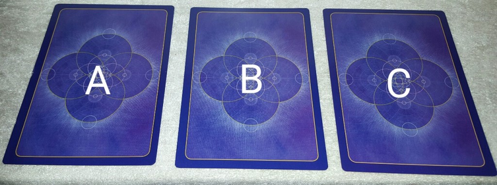 Vilket kort dras du till, A, B eller c?